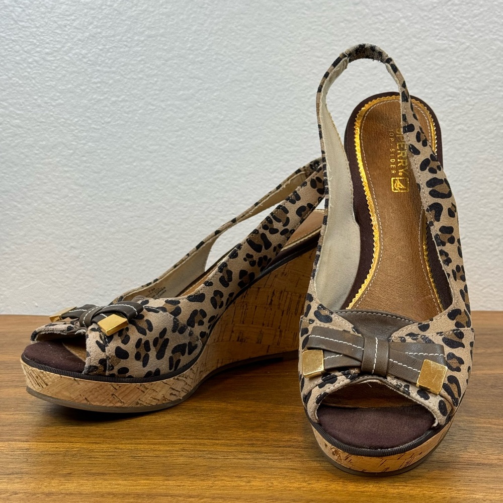 Sperry Top-Sider Southampton Leopard Cork Wedges